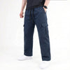Premium Men's Cargo Jeans – Navy Blue