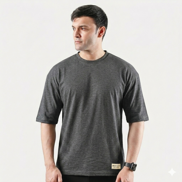Charcoal Cotton Interlock Tshirt