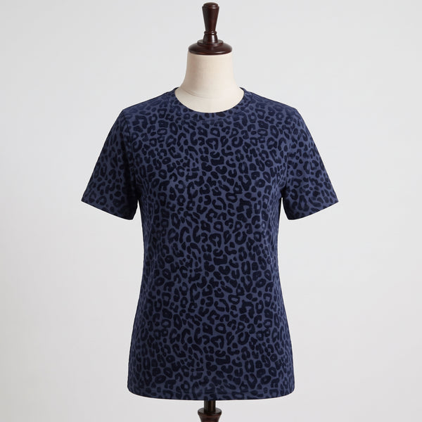 Blue Leopard Print Tshirt