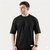 Black Cotton Interlock Tshirt