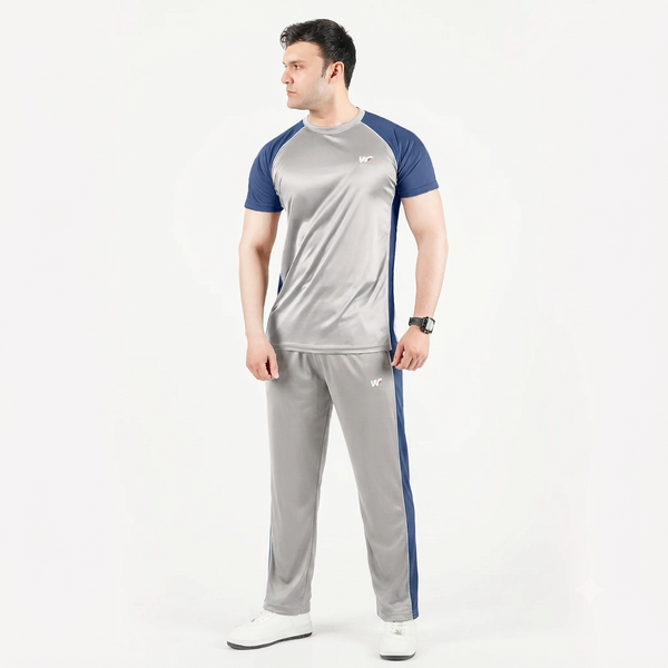 Silver and Blue Tracksuit