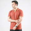 Orange V-Neck Polo