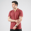 Rust Red V-Neck Polo
