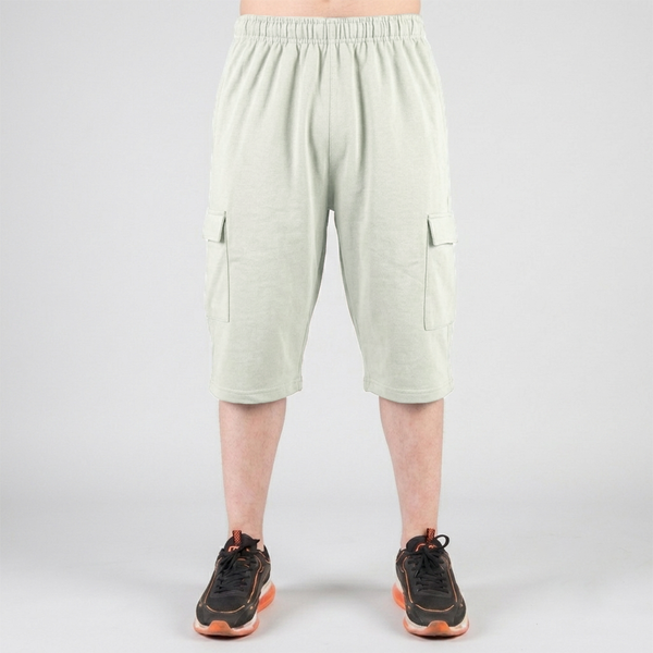 Light Grey 3 Quarter Shorts