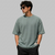 Sage Green Boxy Fit Pique Interlock Shirt