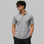 Light Ash Gray V-Neck Polo