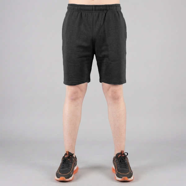 Black Cotton Terry Shorts