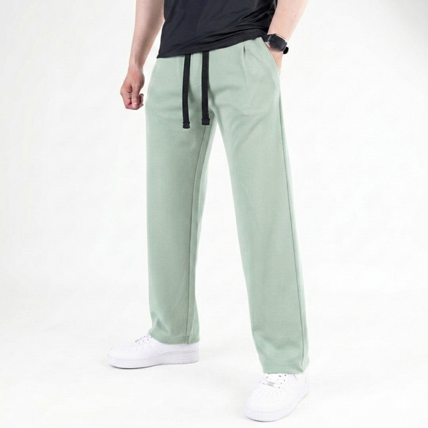 Mint Green Plain Interlock Trouser