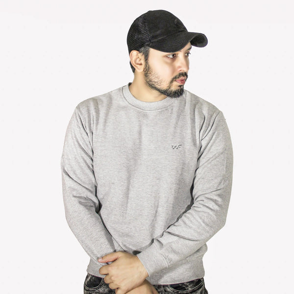 Unisex Light Grey Fleece Sweatshirt
