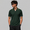 Dark Forest Green V-Neck Polo