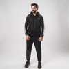 Black Tracksuit With Three White Stripes