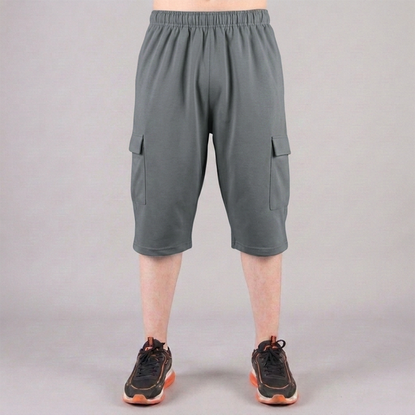 Slate Grey 3 Quarter Shorts
