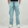 Sky Blue Interlock Cargo Trouser