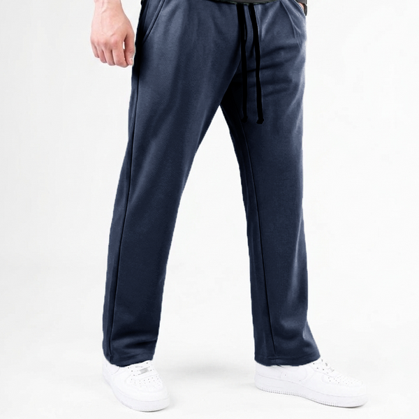 Navy Plain Interlock Trouser