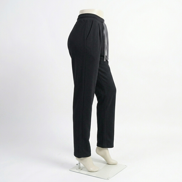 Black Plain Interlock Trouser