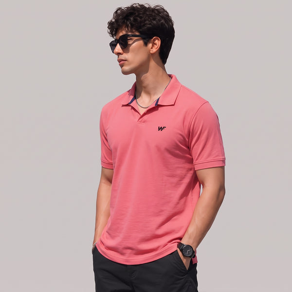 Pink Polo V-Neck
