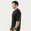 Black Cotton Interlock Tshirt