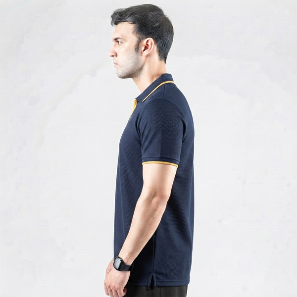 Dark Blue V-Neck Polo