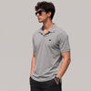 Grey V-Neck Polo