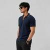 Dark Blue V-Neck Polo
