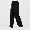 Black Plain Interlock Trouser