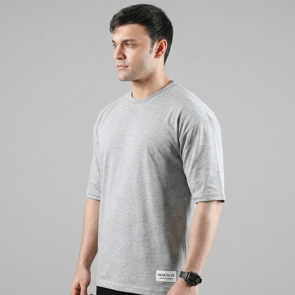 Grey Interlock Cotton Tshirt