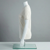 White Ribbed Crew Neck T Shirt