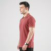 Rust Red V-Neck Polo