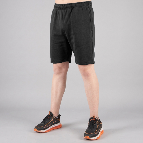 Black Cotton Terry Shorts