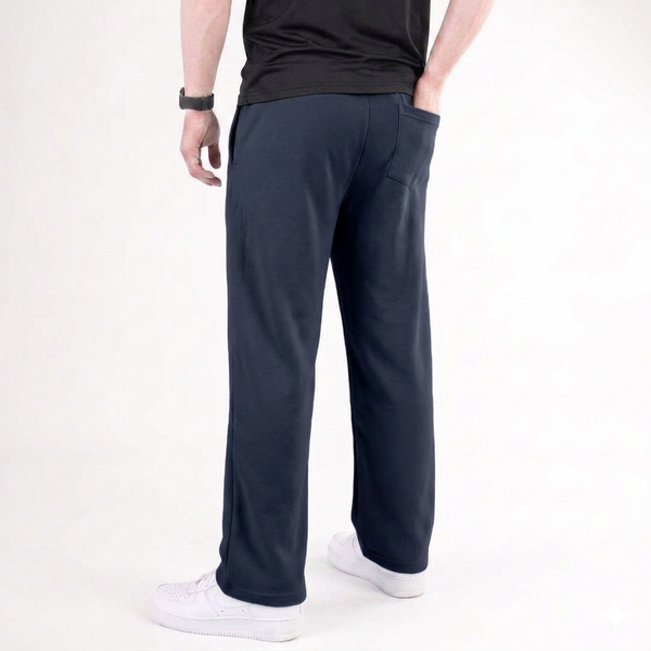 Navy Plain Interlock Trouser