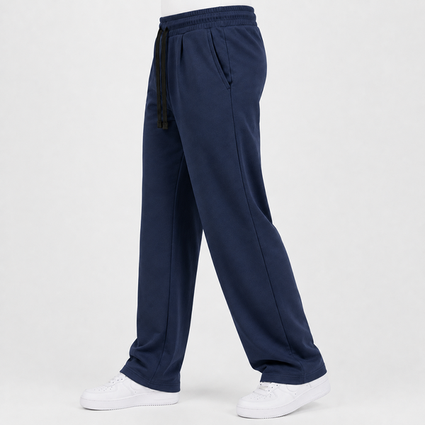 Navy Plain Interlock Trouser