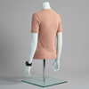 Brown Ribbed Crew Neck T Shirt