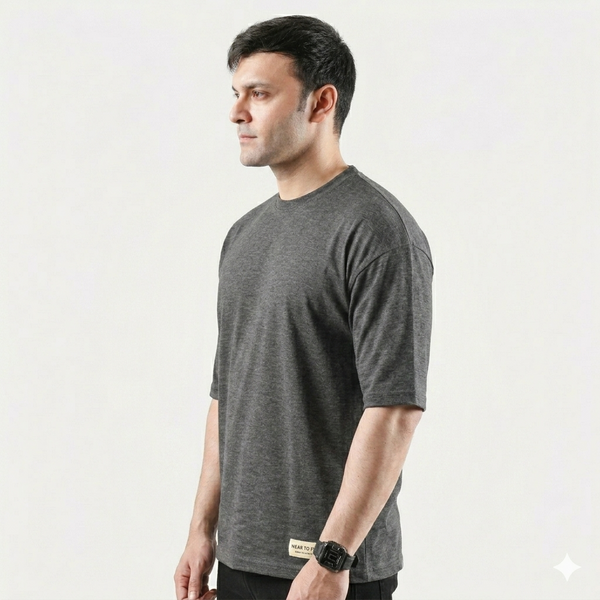 Charcoal Cotton Interlock Tshirt