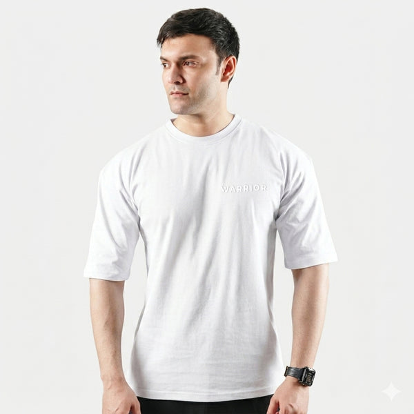 Warrior White Drop Shoulder