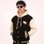 Black Cream Varsity Snap Hoodie