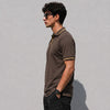 Brown V-Neck Polo