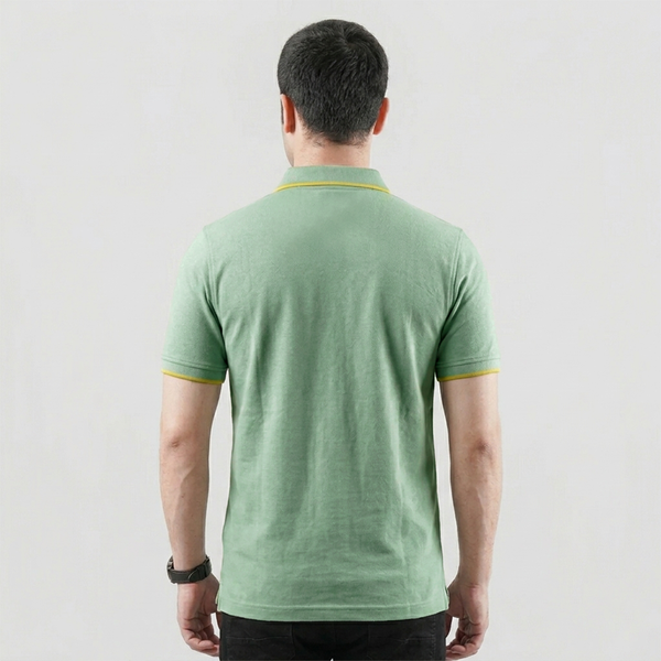 Sea Green Zip-up Polo