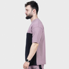Lavender and Black Side Panel T Shirt