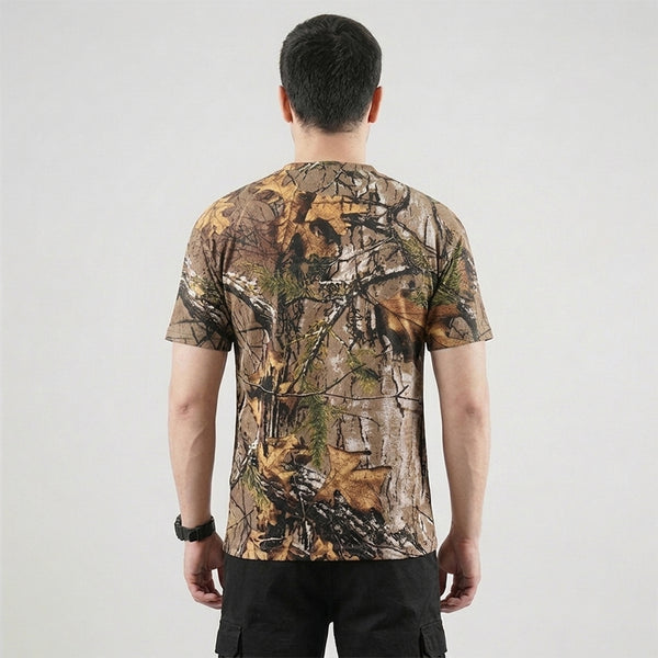 Lycra Cotton Forest Camo Tshirt