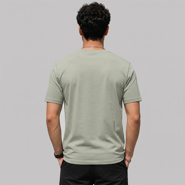 Steal Grey 4 Way Stretch Cotton Tshirt