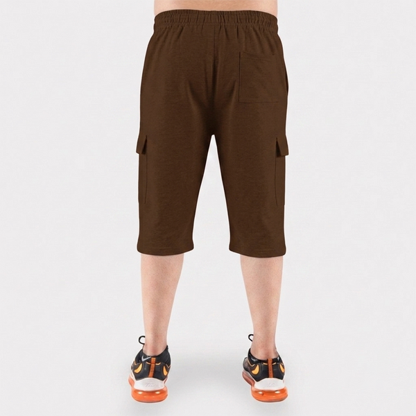 Chocolate Brown 3 Quarter Shorts