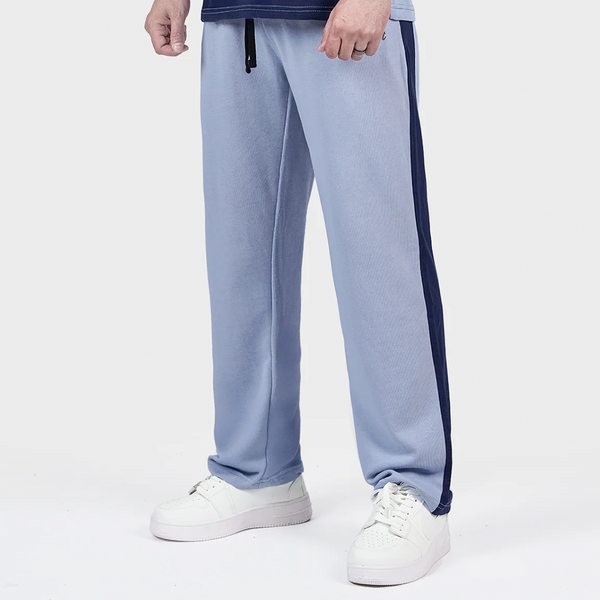 Sky-Blue and Navy Side Panel Trouser