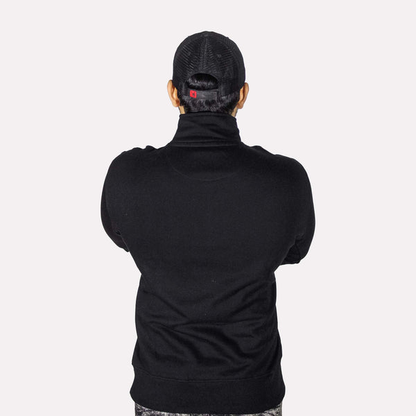 Unisex Black Quarter Zipper