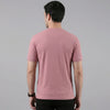 Pink Ribbed Crew Neck T shirt.