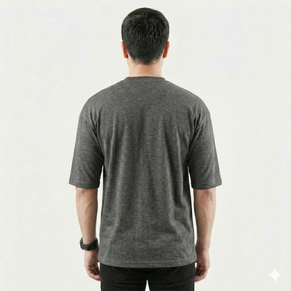 Charcoal Cotton Interlock Tshirt