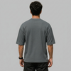 Charcoal Grey Boxy Fit Pique Interlock Shirt