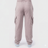 Tea Pink Cotton Interlock Cargo Trouser