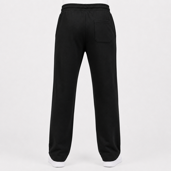 Black Plain Interlock Trouser