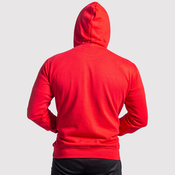 Unisex Round Neck Red Hoodie