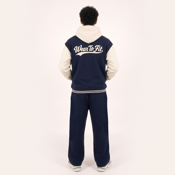 Navy & Cream Baseball Tracksuit
